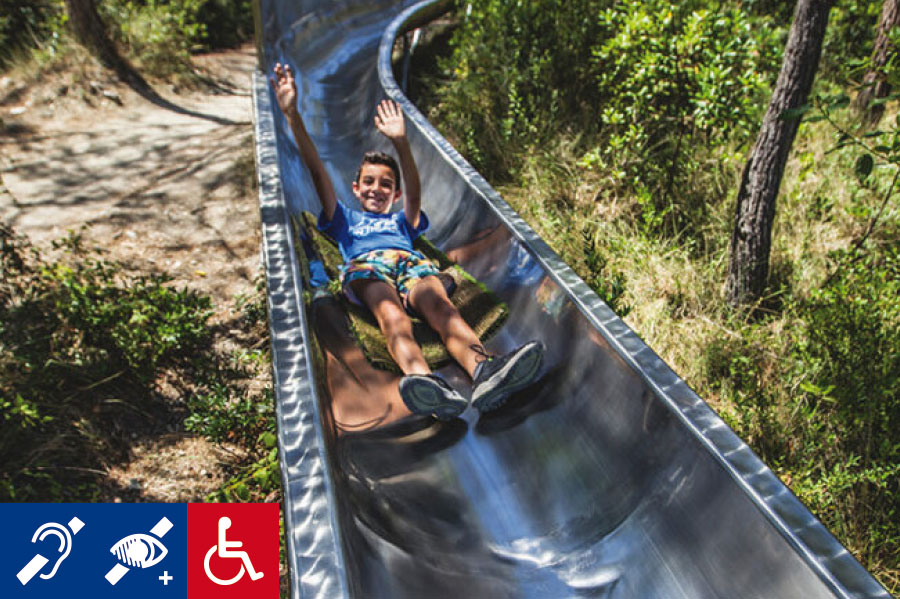 toboggan en inox descente sur tapis