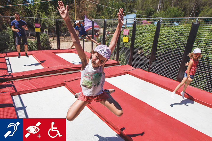 Attraction trampoline - Non adapté handicap moteur - Non adapté handicap visuel